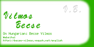 vilmos becse business card